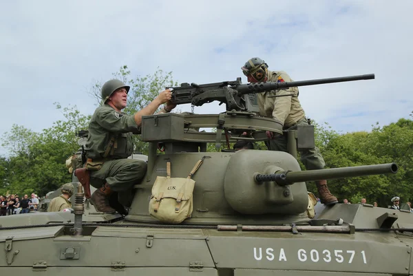 World War II Encampment participants in World War II American Army uniform