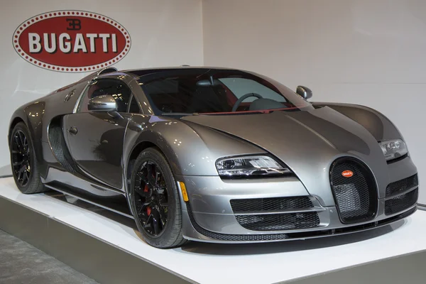 Bugatti Veyron 16.4 luxury sport car on display in New York