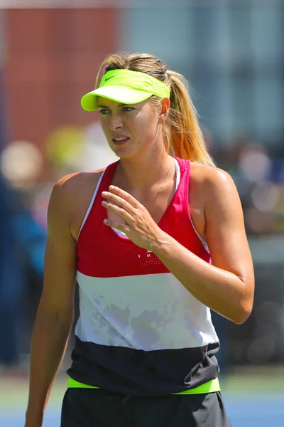 Five times Grand Slam champion Maria Sharapova practices for US Open 2014