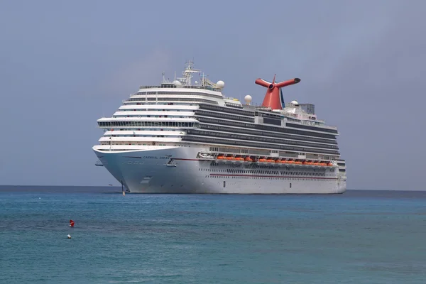 Carnival Dream Cruise Ship anchors at the Port of George Town, Grand Cayman