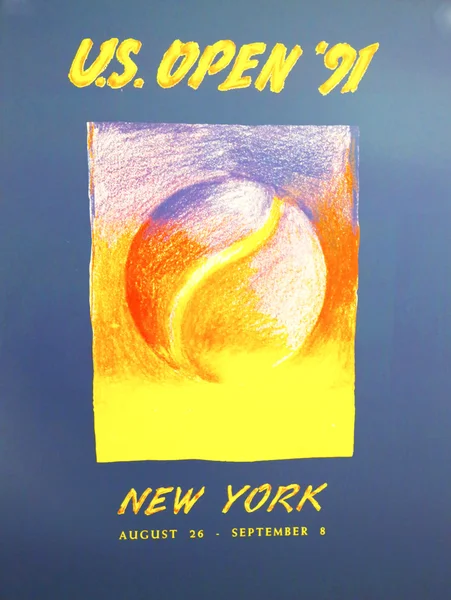 US Open 1991 poster on display at the Billie Jean King National Tennis Center in New York