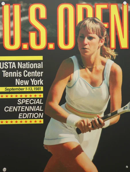 US Open 1981 poster on display at the Billie Jean King National Tennis Center in New York