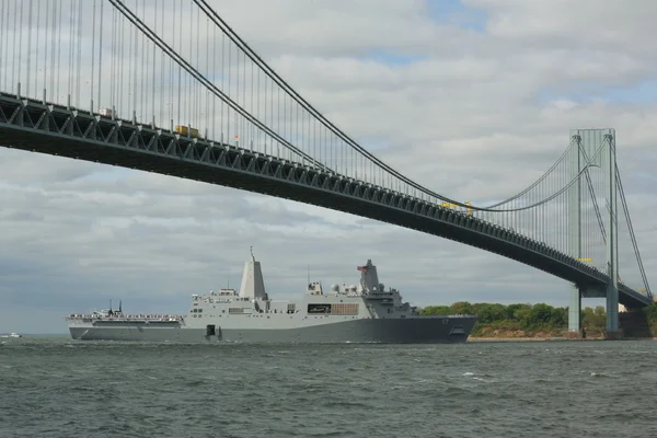 USS San Antonio  landing platform dock of the United States Navy during parade of ships at Fleet Week 2015