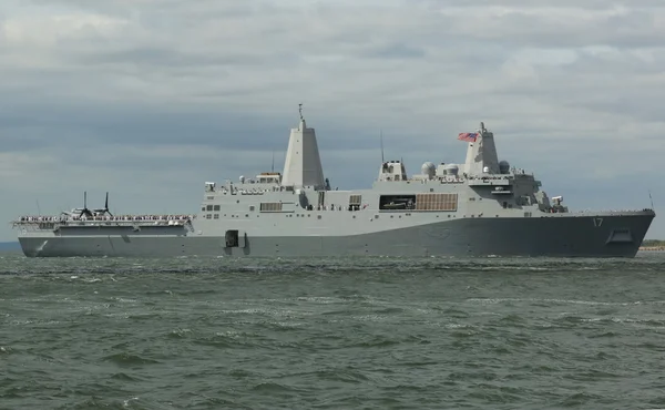 USS San Antonio landing platform dock of the United States Navy during parade of ships at Fleet Week 2015