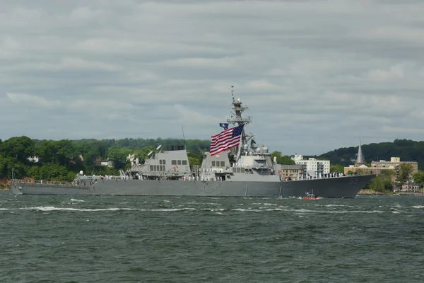 USS Stout guided missile destroyer of the United States Navy during parade of ships at Fleet Week 2015