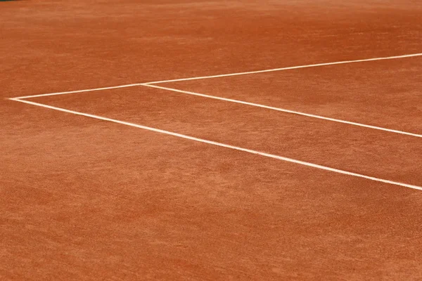 Red clay tennis court