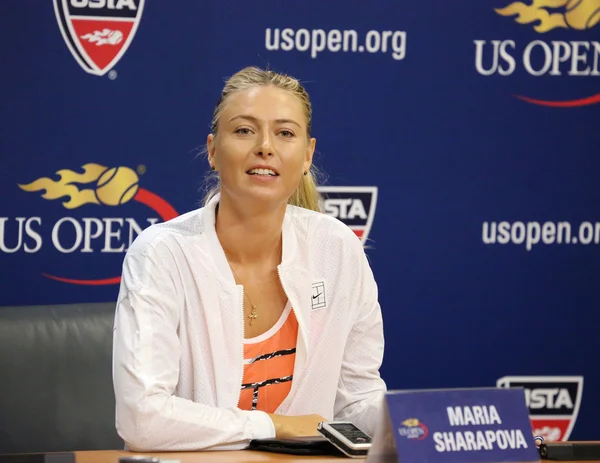 Five times Grand Slam Champion Maria Sharapova during press conference before US Open 2015