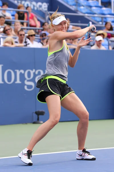 Five times Grand Slam Champion Maria Sharapova practices for US Open 2015 at National Tennis Center