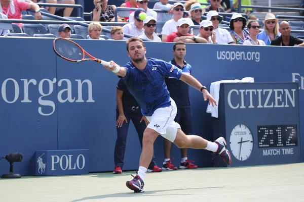 Two times Grand Slam champion Stanislas Wawrinka of Switzerland in action during his match at US Open 2015