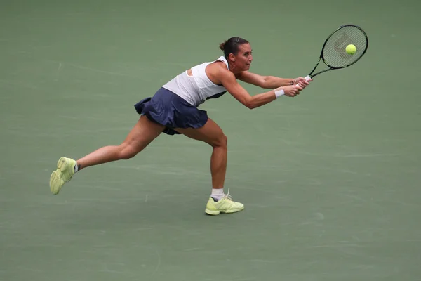 US Open 2015 champion Flavia Pennetta of Italy in action during her final match at US Open 2015