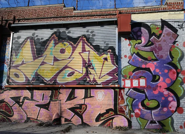 Graffiti art at East Williamsburg in Brooklyn