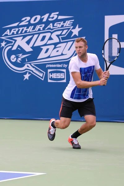 Professional tennis player Jack Sock of United States during practice for US Open 2015