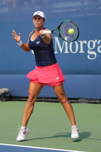 Professional tennis player Varvara Lepchenko of United States in action during second round match at US Open 2015