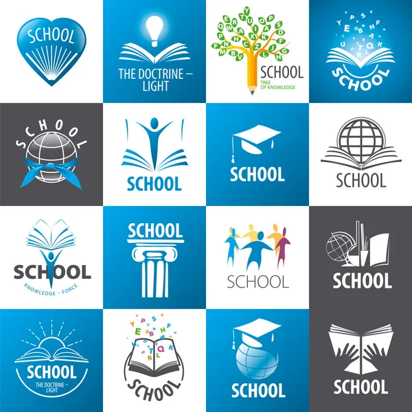 Large collection of vector logos School