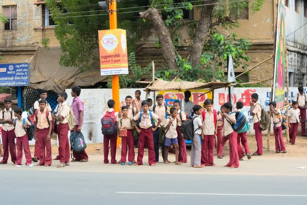 MADURAI, INDIA - FEBRUARY 15: An unidentified boys in school uni