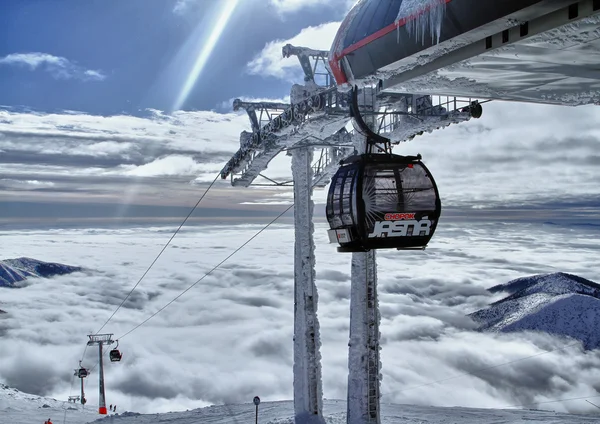 Ski resort Jasna south,Slovakia.Low Tatras.New cable car Funitel. Photo taken on: January 27th, 2013
