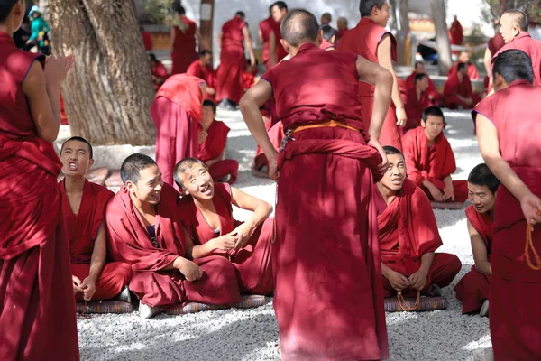 Group of monks at debate. Sera monastery-Tibet. 1291