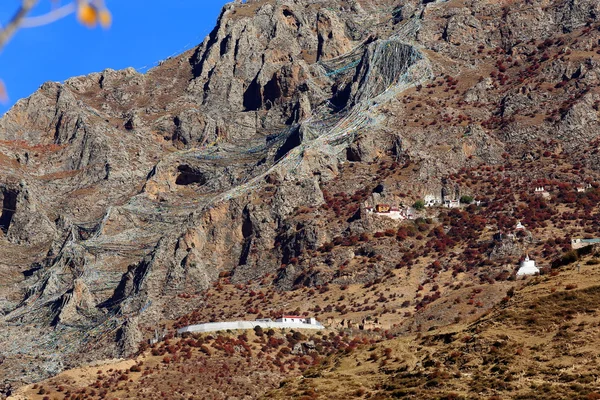 Distant view of Drak Yerpa monastery. Lasa pref.-Tibet. 1462