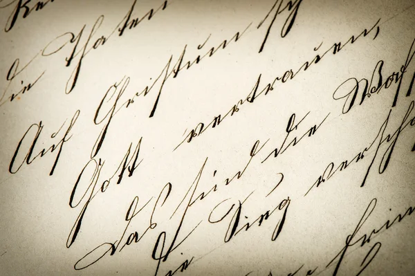 Vintage handwriting. antique manuscript. aged paper