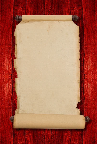 Vintage blank aged paper scroll.