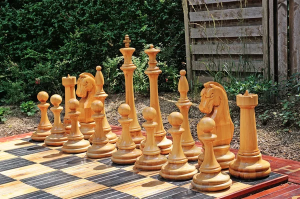 Outdoor chess in a city park