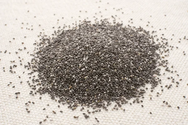 Pile of raw chia seed
