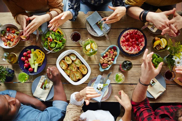 People eating dinner