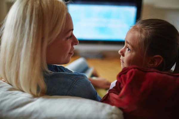 Mother and daughter closeup