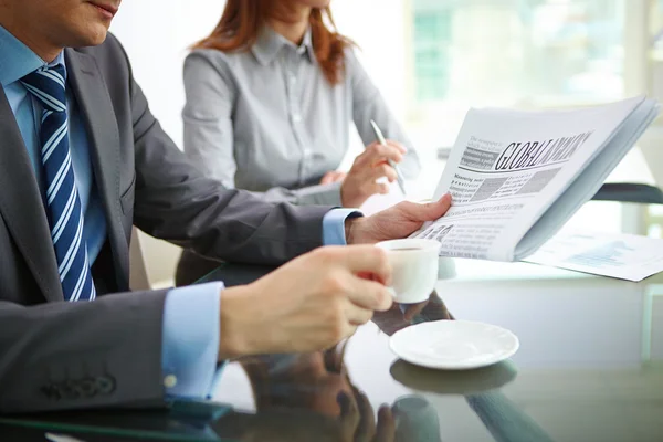 Businessman with cup of coffee