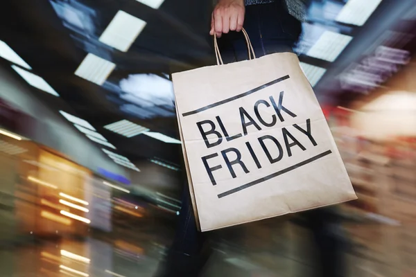 Shopper visiting mall on Black Friday