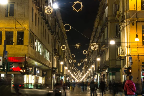 Light and Art in Garibaldi Street, Turin