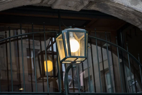 Lantern of the building in the courtyard in Cologne