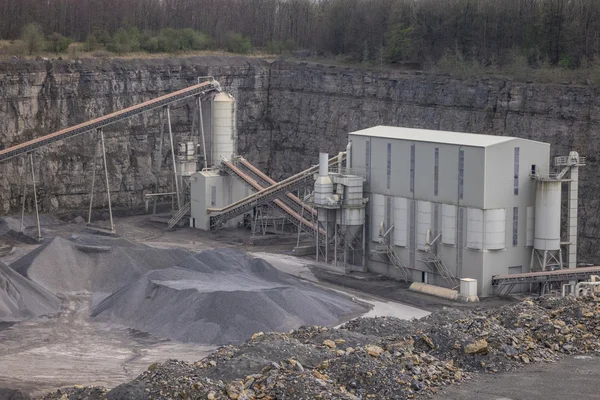 Crushed stone factory in a quarry career