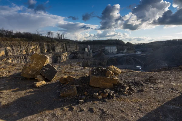 Crushed stone factory in a quarry career