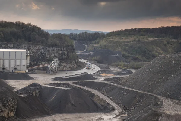 Crushed stone factory in a quarry career