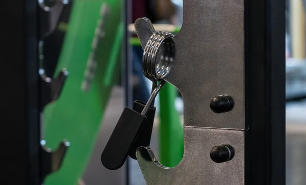 Barbell Rack and Spring Lock Clamp in the fitness center