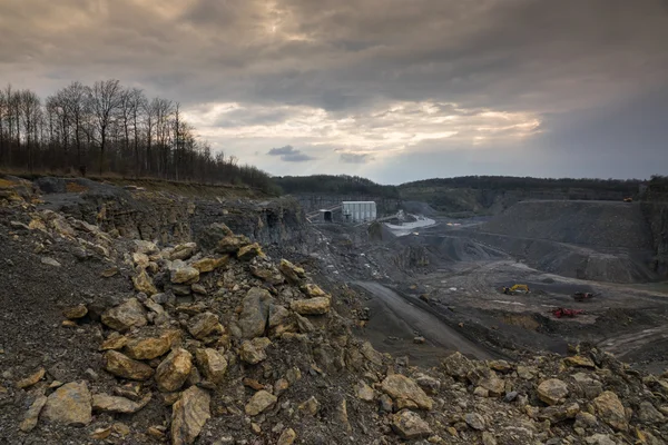 Crushed stone factory in a quarry career