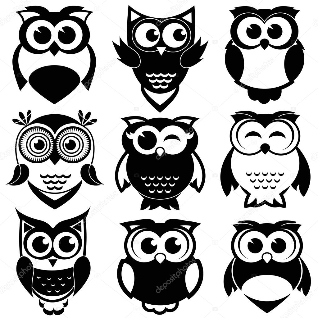 owl images clipart black and white - photo #41