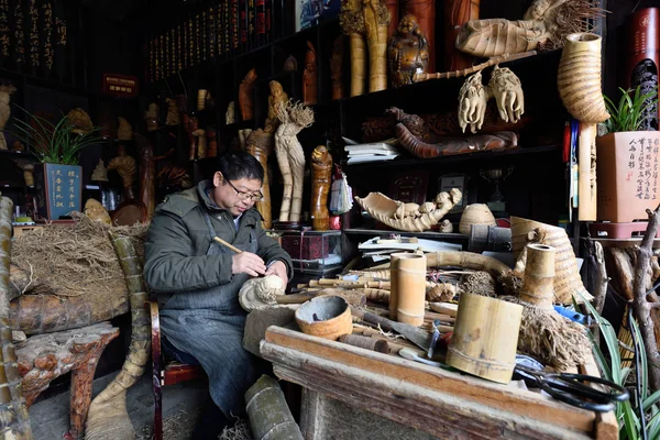 Chinese craftsman at work