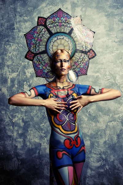 National art. Body painting.