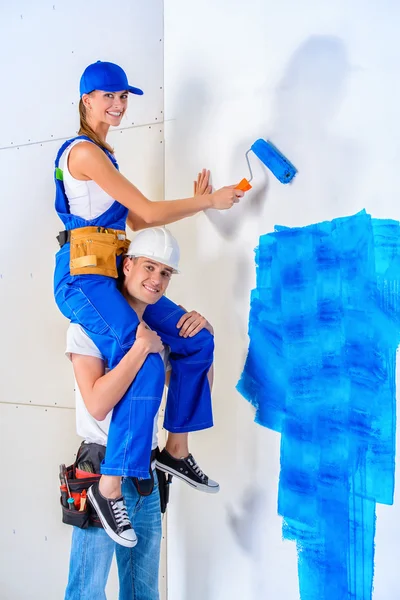 Painting walls in blue