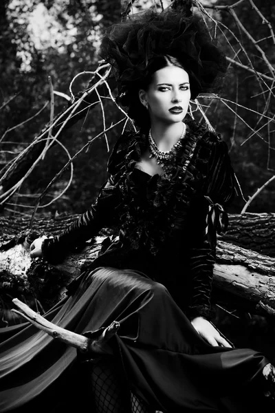 Fantasy witch. The old times, the Gothic style.