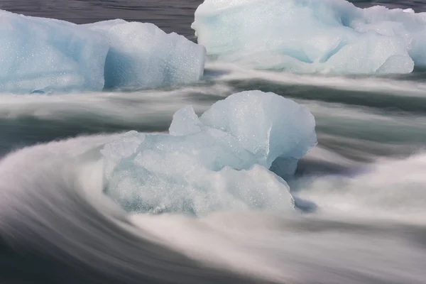 Ice Blocks in flowing River, Iceland
