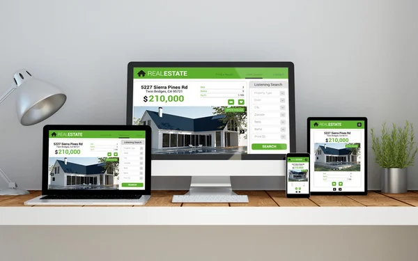 Real estate responsive website on devices