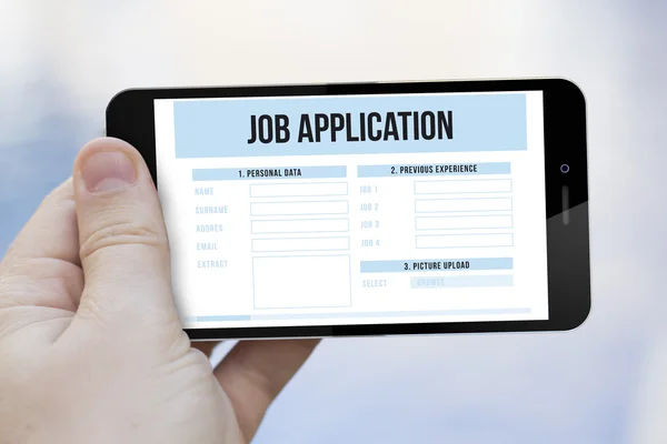 Smartphone with job application app