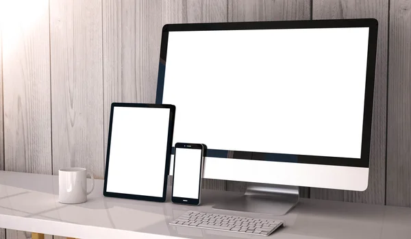 Digital generated devices on desktop