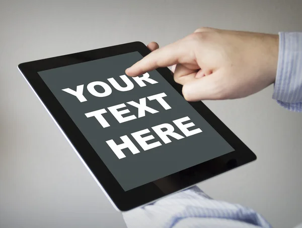 Your text here on a tablet