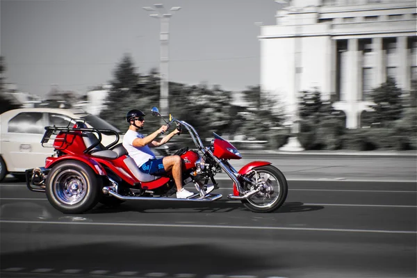 Trike on moving on the streets