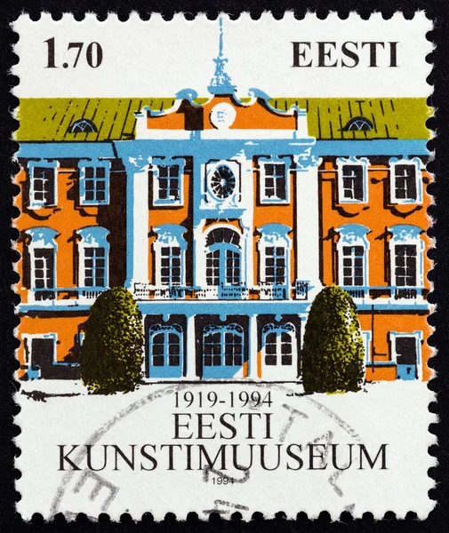 ESTONIA - CIRCA 1994: A stamp printed in Estonia issued for the 75th anniversary of the Estonian Art Museum shows Kadriorg Palace (Kadriorg Art Museum), Tallinn, circa 1994.