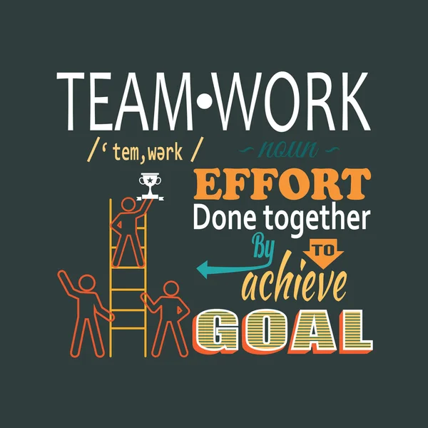 Teamwork business concept lettering